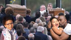 Mourners pray blast victims Shauna, 5, and Robert ‘side-by-side in heaven’