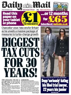 Biggest tax cuts in 30 years