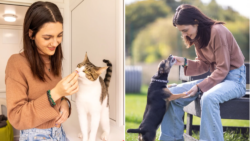 House of the Dragon star Emily Carey cuddles up to cats and dogs at Blue Cross re-homing centre and it’s the wholesome content we all need