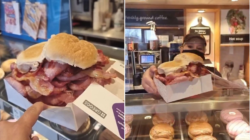 Dad orders ‘UK’s biggest bacon butty’ and can’t finish every bite