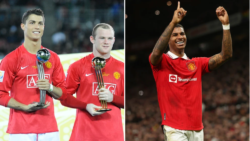 Wayne Rooney and Cristiano Ronaldo send messages to Marcus Rashford after he reaches Man Utd milestone