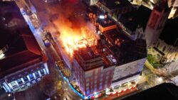 Bars evacuated after ‘loud explosions’ as huge blaze erupts in Leeds city centre