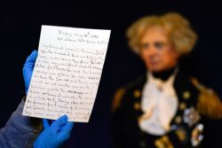 Intimate letters written by Lord Nelson go on display to mark Trafalgar Day