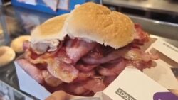 I made Britain’s biggest bacon roll with 51 RASHERS stuffed in