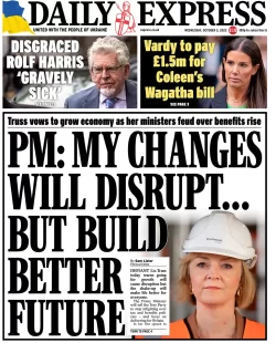 Daily Express - PM: My changes will disrupt … But build better future 