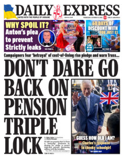 Daily Express – Don’t dare go back on pensions triple lock