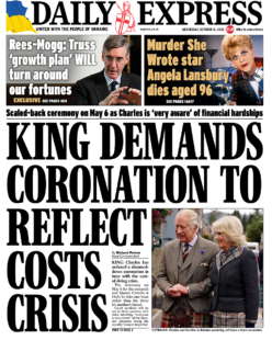 Daily Express – King demands coronation reflects cost crisis