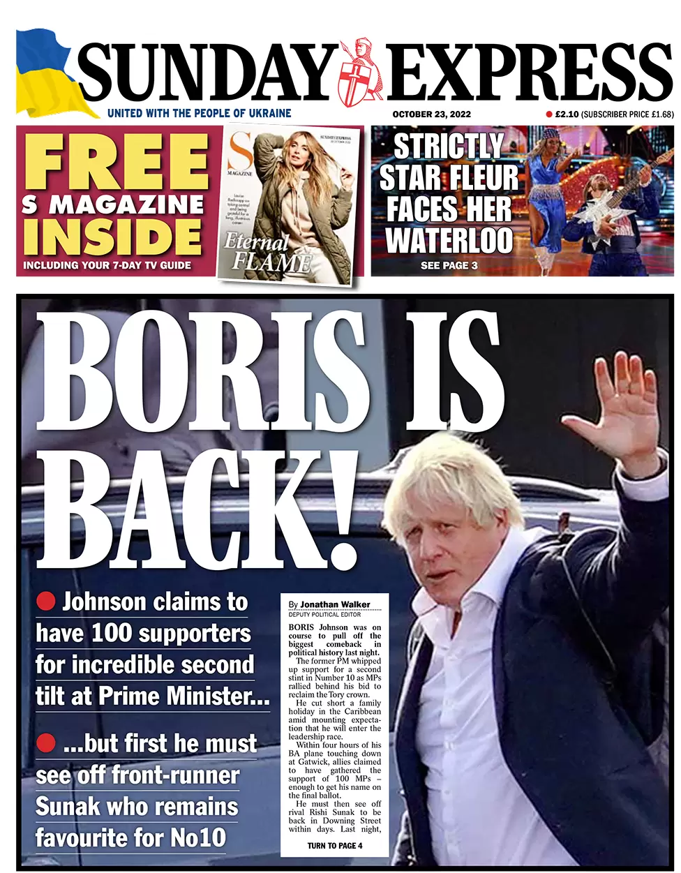 Sunday Express - Boris Is Back