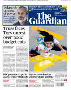 The Guardian – Truss faces Tory unrest over toxic budget cuts 