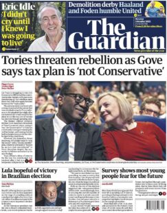 The Guardian – Tories threaten rebellion as Gove says tax plan is not Conservative 