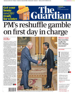 The Guardian – PM’s reshuffle gamble on first day in charge