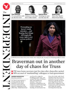 The Independent – Braverman out in another day of chaos for Truss