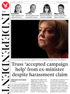 The Independent – Truss accepted campaign help from ex-minister despite harassment claim