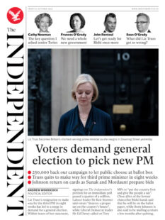 The Independent – Voters demand general election to pick new PM