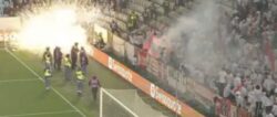 Europa League game delayed after huge explosion occurs just yards from pitch