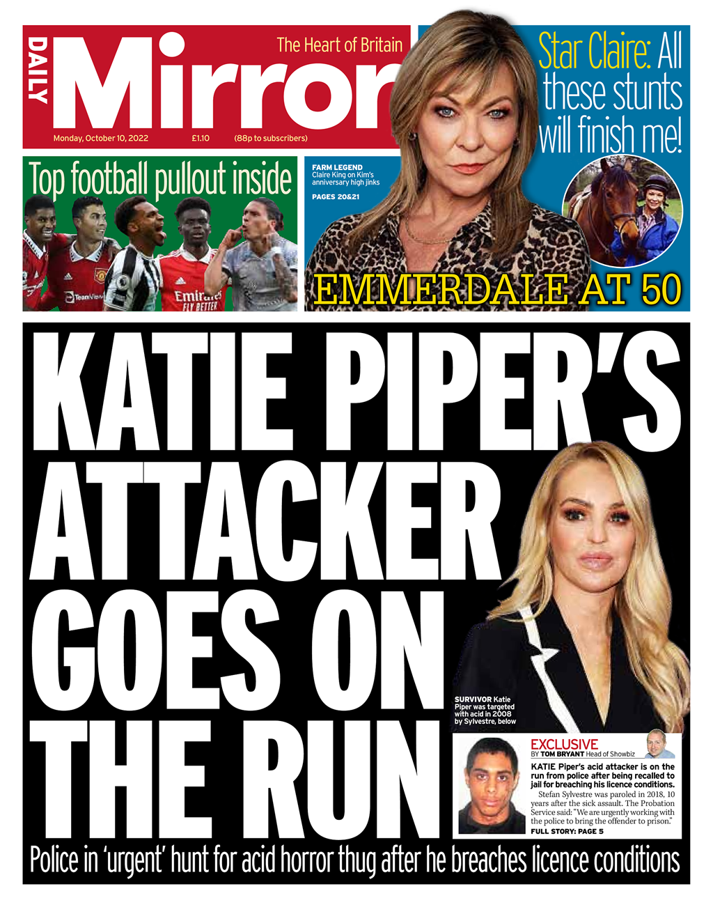 Daily Mirror - Katie Piper’s attacker goes on the run