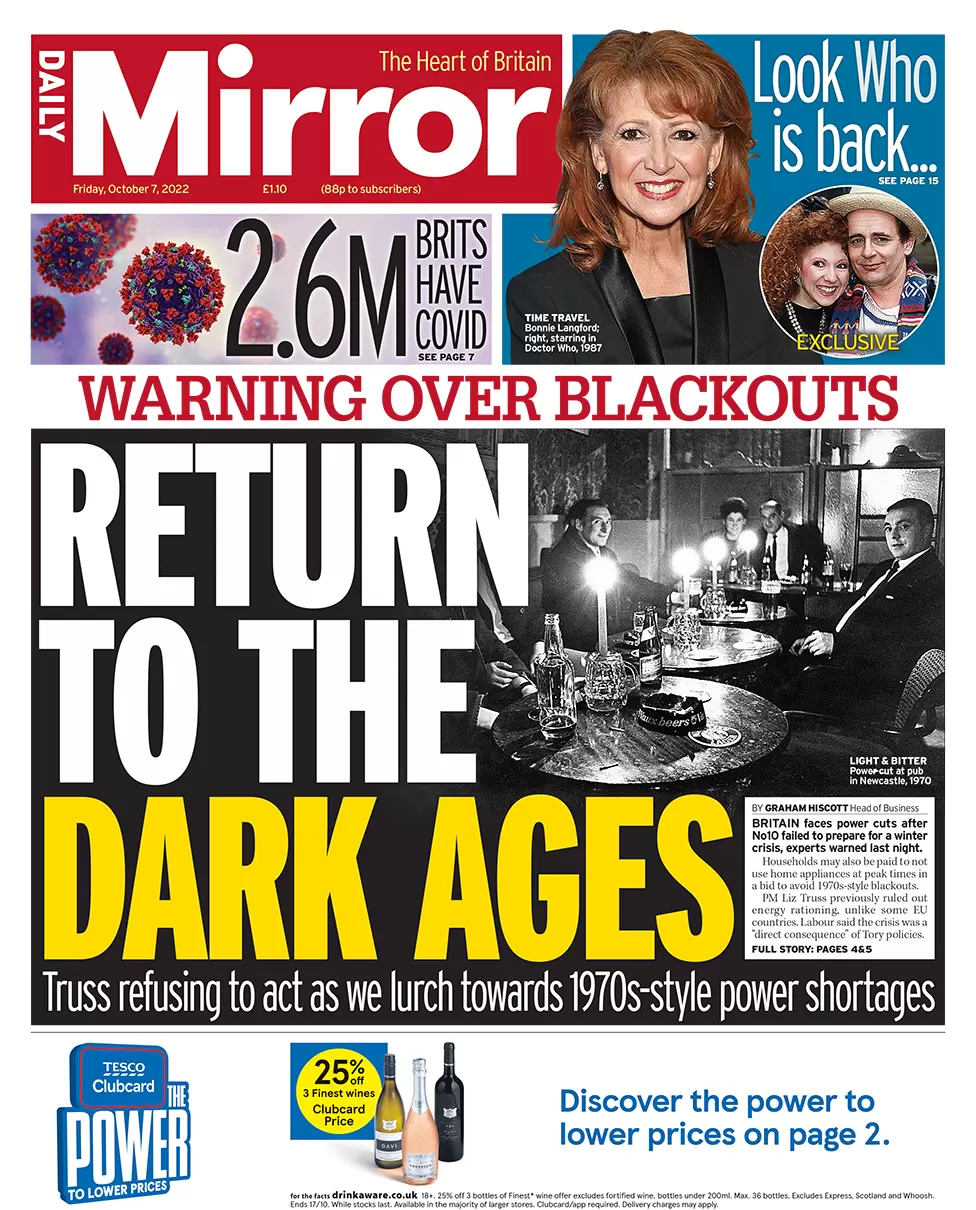 Daily Mirror - Return to the dark ages 