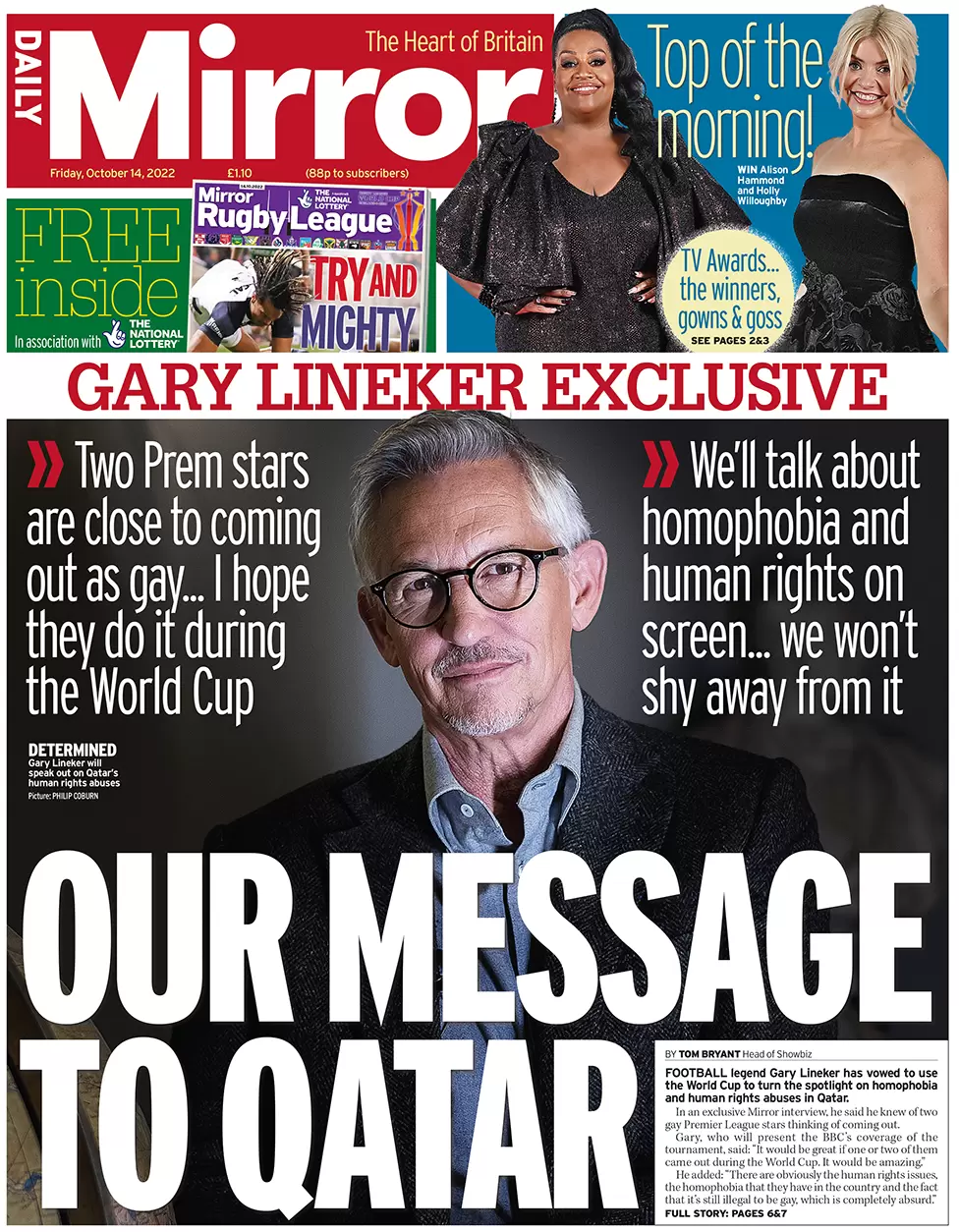 Daily Mirror - Our message to Qatar