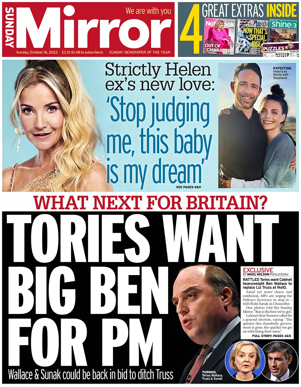Sunday Mirror - Tories want Big Ben for PM
