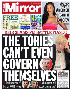 Sunday Mirror – The Tories can’t even govern themselves