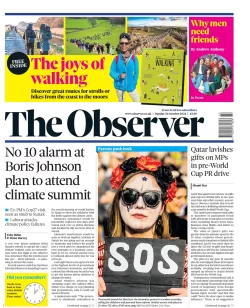 The Observer – No 10 alarm at Boris Johnson plan to attend climate summit 