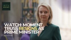 WATCH: The moment Truss resigns as prime minister