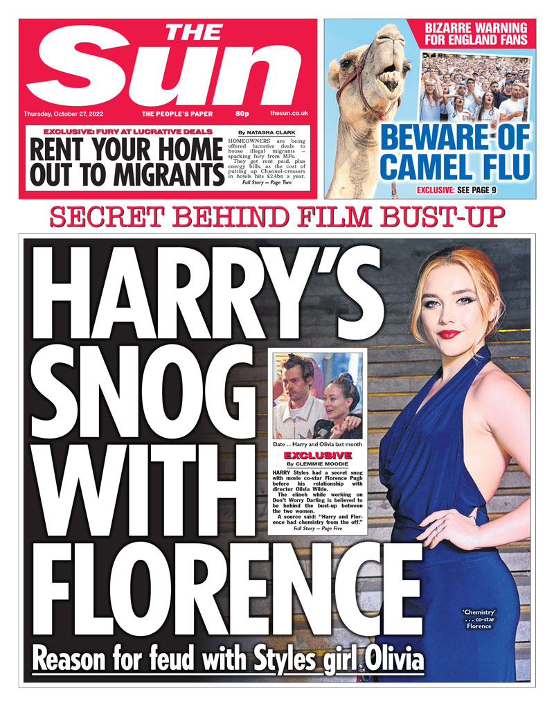 The Sun - Harry’s snog with Florence