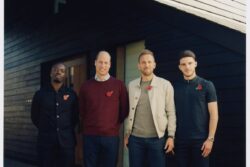 Prince of Wales speaks with England stars about football and mental health