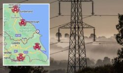 Northern PowerGrid map shows hundreds without power between Newcastle and Sheffield