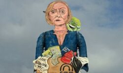 Effigy of ex-PM Liz Truss with lettuce to be burned at famous Bonfire Night event