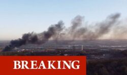 Massive fire at Loughborough quarry sends plumes of black smoke billowing into air