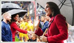 You’ve delayed kick-off Kate! Princess praised by royal fans for rugby world cup actions