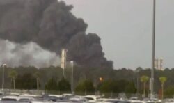 Horror scenes as fire tears through US chemical plant – homes evacuated after explosions