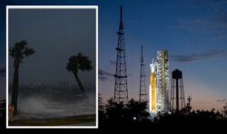 NASA checking Artemis rocket for damage after Hurricane Nicole’s 100mph winds hit Florida