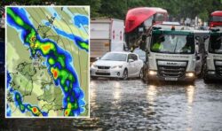 Met Office issues rain warning for six regions as flooding to cause chaos across UK