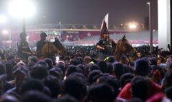 ‘People could die’: Riot police descend on World Cup fan zone as 80,000 face being crushed