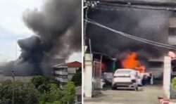 ‘At least one dead and 15 injured’ as car bomb explodes near school sending smoke into sky