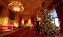 Windsor Castle pays tribute to Queen Elizabeth II with its Christmas decorations for King