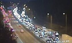 M25 traffic gridlock as four-car crash closes lane sparking rush-hour motorway delays