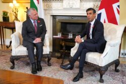 Rishi Sunak welcomes King Abdullah of Jordan to No 10