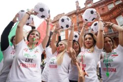 Protests against human rights abuses staged in London ahead of World Cup