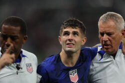 Christian Pulisic taken to hospital with abdominal injury after sending USA through to World Cup last 16