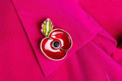 Where can you buy metal poppy pin badges and are they sanctioned by Royal British Legion?