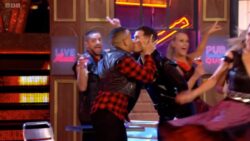 Strictly fans delighted – and jealous – as Gorka Márquez plants kiss on dancer Cameron Lombard after Blackpool routine with Helen Skelton