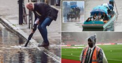 London and south east drenched in heavy rain with roads flooded