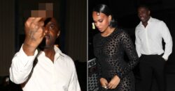 Idris Elba flips off cameras as he leaves Odell Beckham Jr.’s 30th birthday party in Hollywood with wife Sabrina