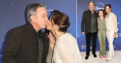 Tim Allen awkwardly squashes teenage daughter during red carpet kiss with wife Jane Hajduk at The Santa Clauses premiere