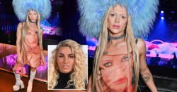 Bimini proves they’re Katie Price’s biggest fan by wearing dress of her face to Glamour Women of the Year awards red carpet