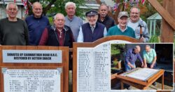 Neighbours quoted £5,000 to fix war memorial do it themselves for £2.50