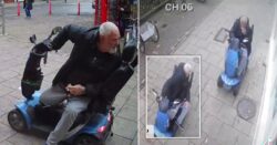 Man on mobility scooter runs over pigeon and looks back ‘to check if he got it’